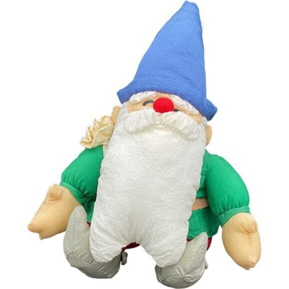 J.S. Vintage Christmas Elf Nylon Parachute Plush Stuffed Toy - Picture 1 of 7